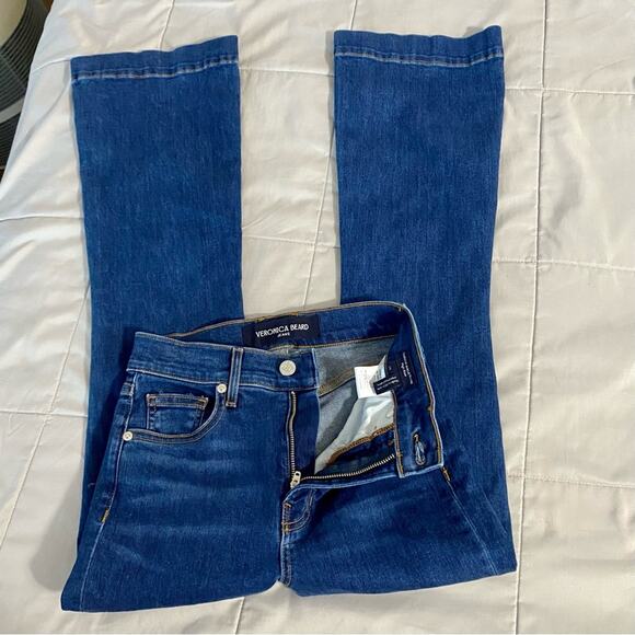 Veronica Beard Carson Ankle Flare High Rise Jeans Women’s Size 24 Made in USA - Picture 16 of 16